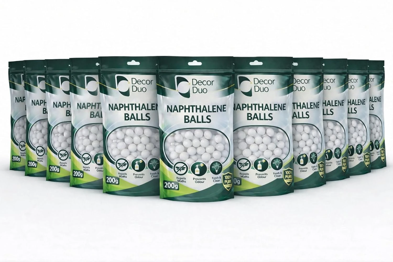 1KG Naphthalene Balls | 5 x 200g Packs | Naphthalene Balls for Wardrobe | Clothes Protection & Insect Repellent for Cupboards | Wardrobe Freshener for Clothes