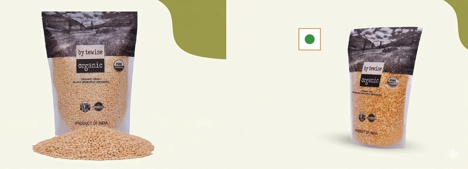 Bytewise organic bajra dalia / Organic Toor Dal Pigeon Pea Split   Organic Bajra whole Garains (500 GRAMS ) for eating and cooking | Pearl millet grains | Produce of India from Organic Farms