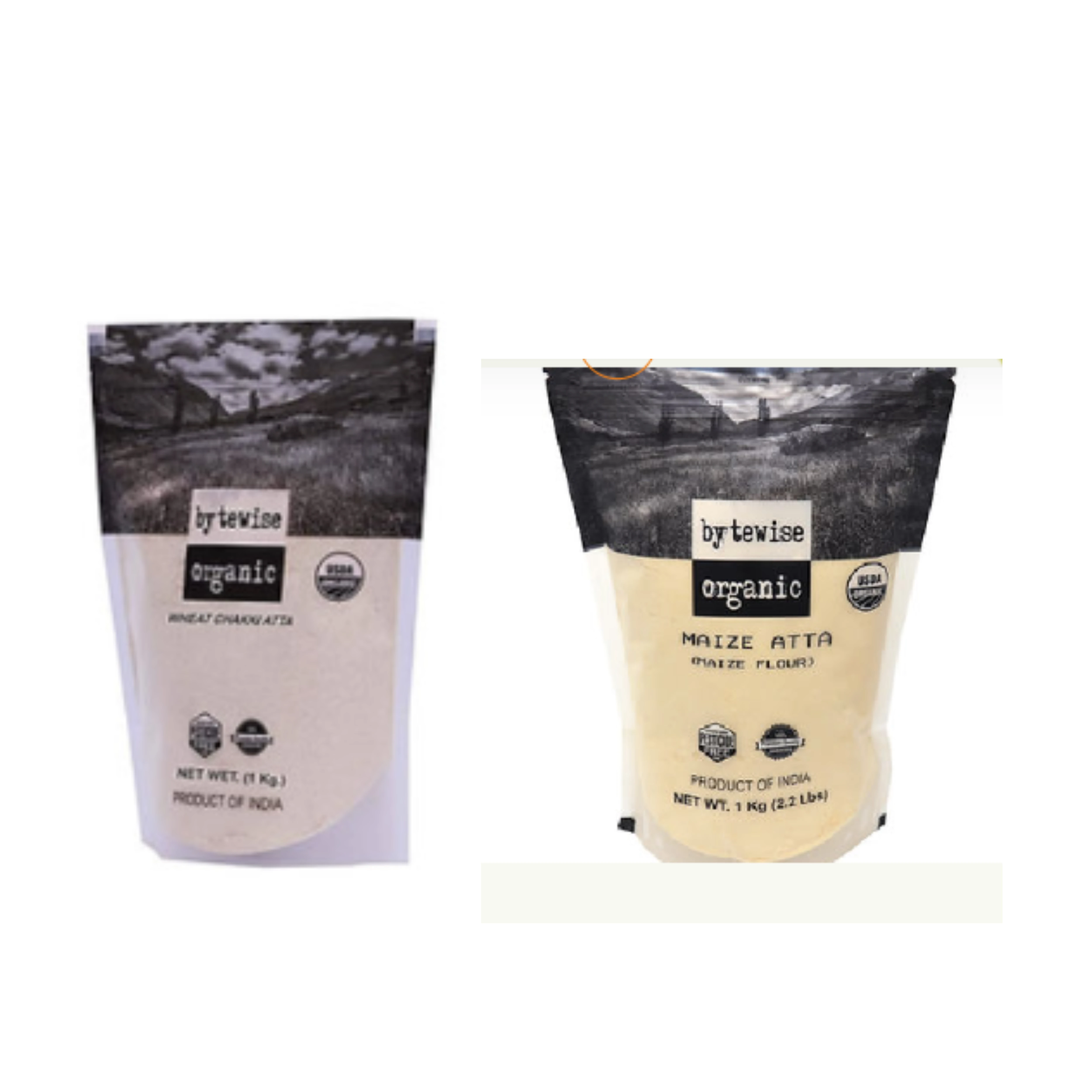 Wheat  chakki atta  Flour/Corn Flour/Maize Atta  (1kg) | Low-Gluten Wheat Flour | High Dietary Fiber for Easy Digestion | Stoneground Emmer |  Atta | India's Only Certified Glyphosate Free Atta