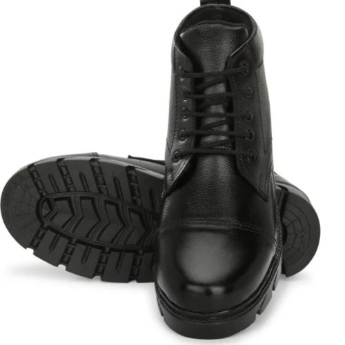 Black Leather Tsf Safety Shoes