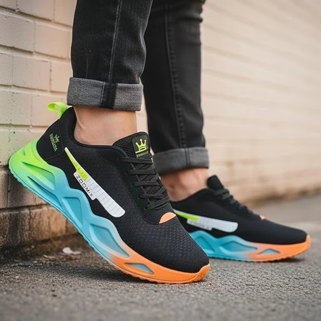 Men’s Sports Running Shoes | Lightweight Breathable Sneakers with Cushioned Sole for Gym, Walking, Training & Daily Use