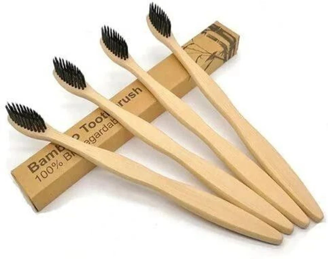 Bamboo Natural Wooden Eco-Friendly Toothbrush with Soft   medium Toothbrush