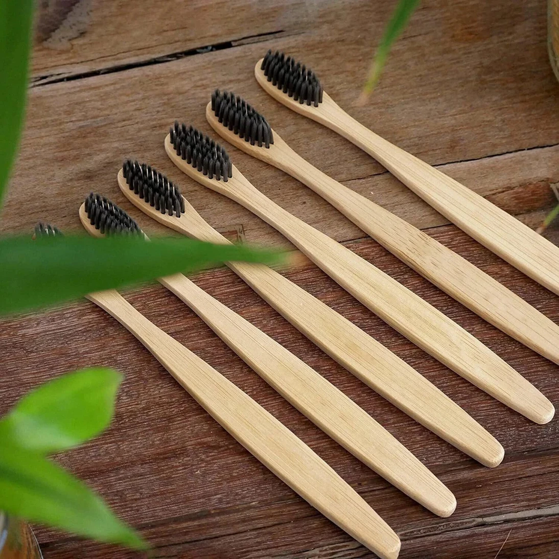 Bamboo Natural Wooden Eco-Friendly Toothbrush with Soft   medium Toothbrush