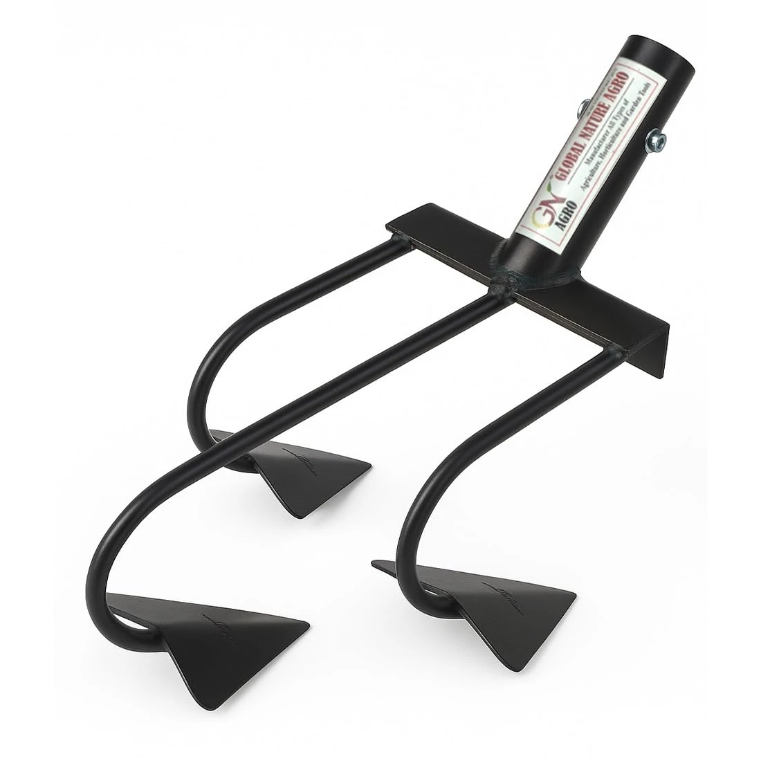 Global Nature Agro Heavy-Duty Push Pull Garden Weeder Tool | 3-Tine Cultivator with Sharp Hoe Blades (3-Tines, 1, Pack)