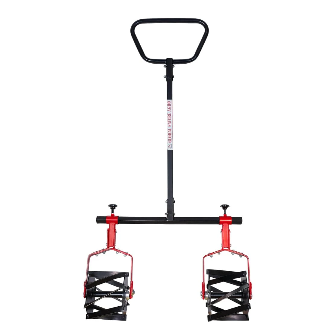 Global Nature Agro Double Roller Weeder | Manual Soil Cultivator & Grass Remover | Dual Blade Weeding Tool for Farming, Vegetable Fields, Row Crops &...