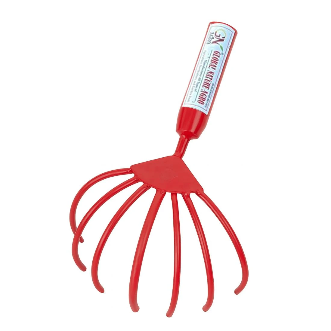 7-Tine Manual Garden Cultivator Hand Tool | Heavy Duty Steel Soil Loosener for Gardening & Farming