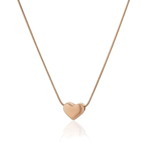 Gold heart shape Anti Tarnish Pendant Necklace for Girls & Women | Birthday Gift | Anniversary Gift | Special Occassion Gift