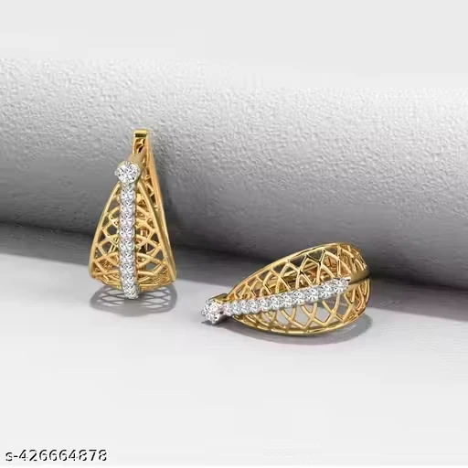 Adele Mesh Diamond Hoop Earrings