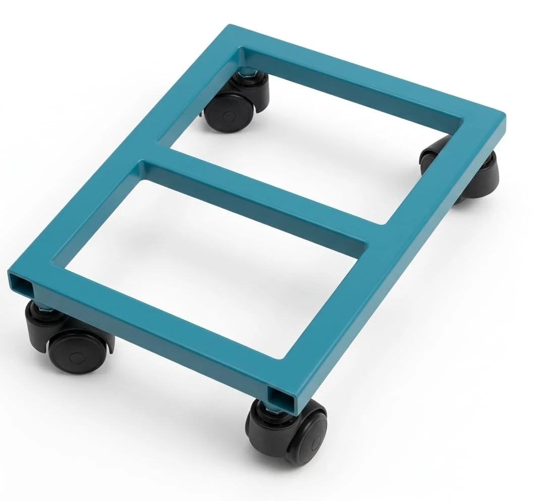 Metal Inverter Battery Trolley Stand Part with Wheels | Movable Battery Base for Home & Office | Strong Battery Holder Trolley | Multipurpose Plant/Flower Pot Stand