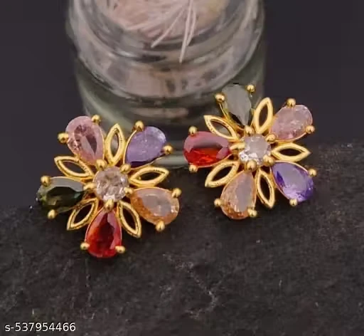 Premiun quality Rose gold plated bali earrings for girls n women