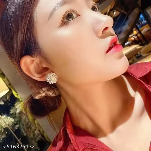 Floral Stud Korean Earrings