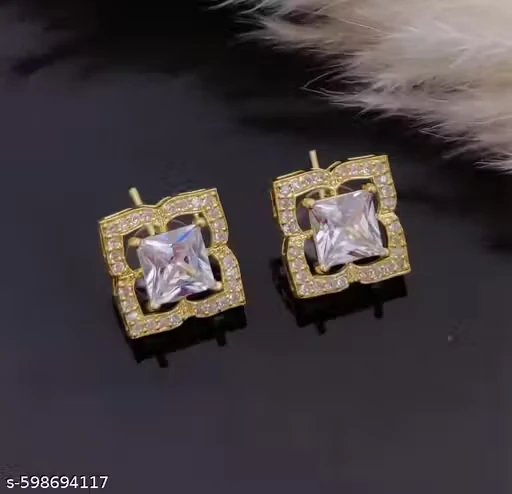 Goldan Bridal Wedding Earrings