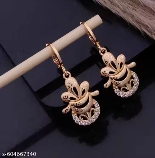 ✨ Rose Gold Plated Stone Studded Earrings ✨