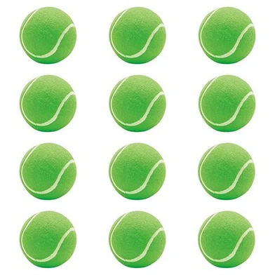Light Weight Tennis Ball | Perfect for Recreational Sports, Cricket and Kids, Pack of 12 (Green)