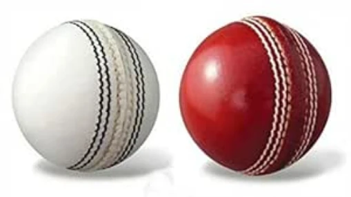 (Pack Of 2Pcs) Imported Red And White Cricket Leather Ball Combo Cricket Leather Ball (Pack Of 2, White, Red)