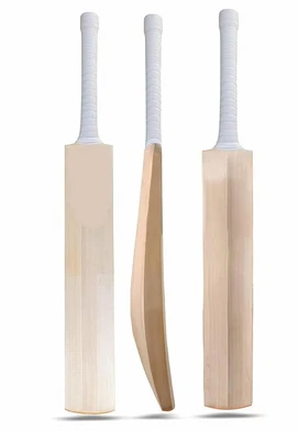 Kashmir Willow Plain Cricket Bat, Full Size, Soft Handle, for Hard Tennis Ball with Free Bat Cover (Pack of 1)