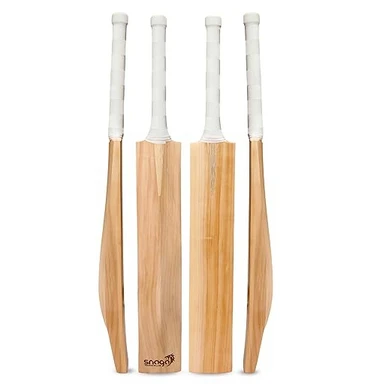 Premium Kashmir Willow Cricket Bat with Padded Bat Cover, Ready to Play Bat with Visible Grains Suitable for Leather Ball, Hard Tennis Ball, Season Ball (Full Size)