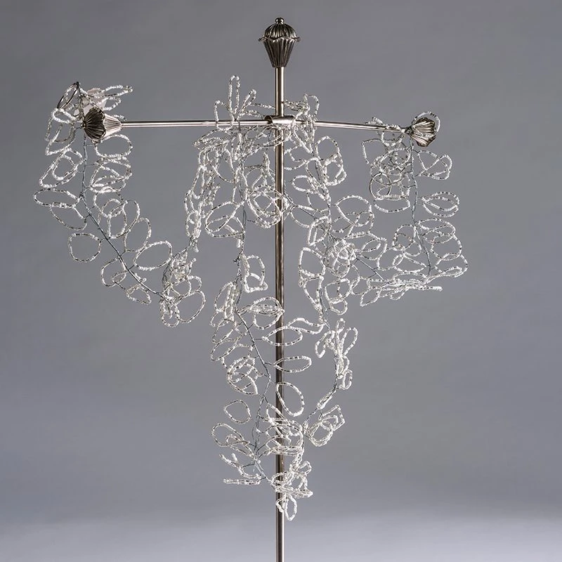 Flexible Beaded Garland Silver