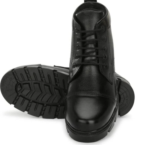 Black Leather Tsf Safety Shoes