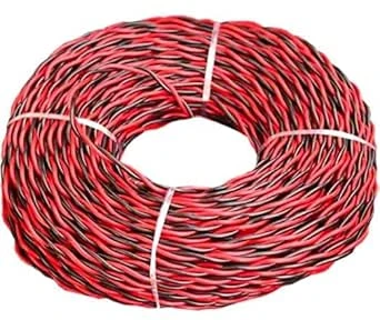Electron 0.75mm Double Core Flexible Copper Wire Cable For Household Red, Black (Pack of 40Mtr)