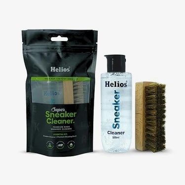 Helios Super Sneaker Cleaner Kit 125 ml | All-Purpose Shoe Cleaning Kit With Brush | For Nubuck, Sport Shoes