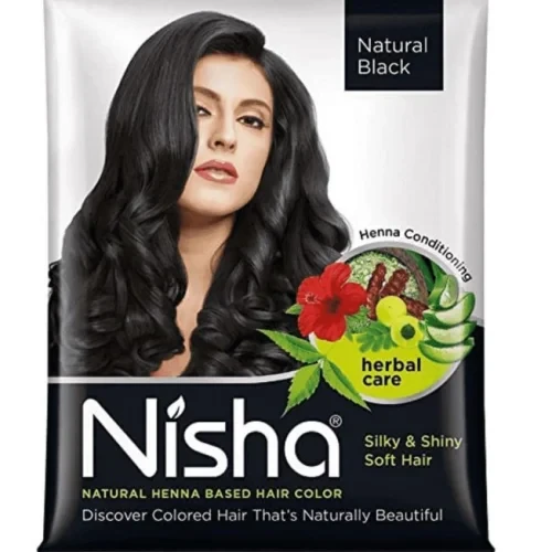 Nisha Natural Henna Based Hair Color Sachet (10 Pcs Pack)