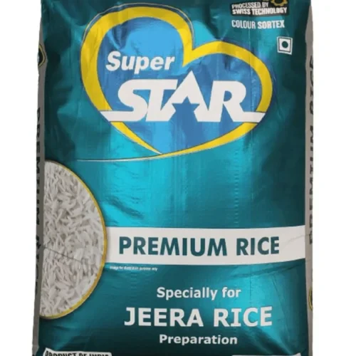 Super Star Premium Jeera Rice ( Peacock Green) Lachkari Kolem Steam 30 Kg Bag