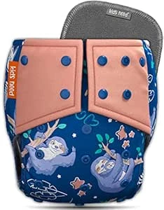 Leakage Proof cloth diaper for babies 0 to 3 years High Absorbent 1 Reusable diaper cover 1 Insert pad combo Pack 5-18Kg Adjustable free size Washable Pocket cloth diapers for babies B7