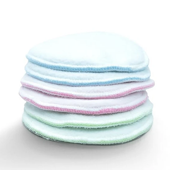 Reusable Washable Nursing Breast Pads for Nursing Mothers, Breast Milk Absorbent Cotton Pads, Reusable Washable Nursing Pads, Maternity Pack, Pack of 6, White Color