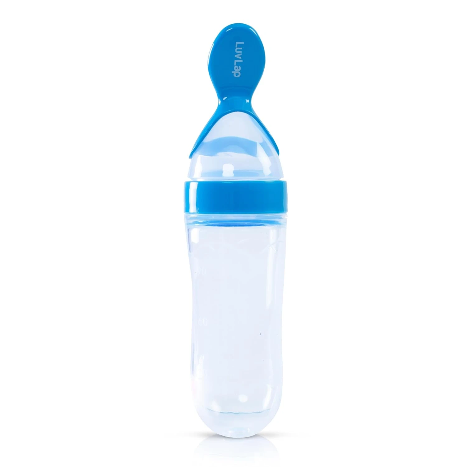 Feeding Spoon with Squeezy Food Grade Silicone Feeder Bottle, for Infant Baby, 90ml, BPA Free