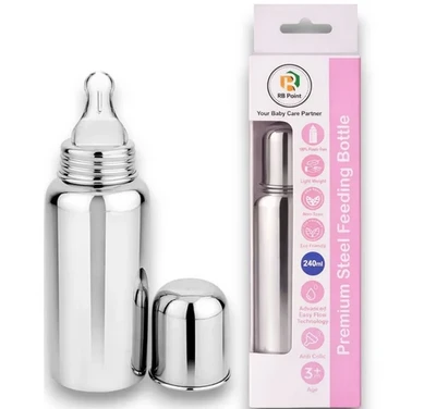 250 mL Stainless Steel Feeding Bottle Pack of 1