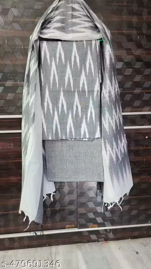 A R FABRICS ikat pattern design Handloom cotton suits & dress material