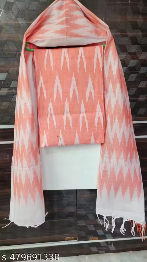 A R FABRICS ikat pattern design Handloom cotton suits & dress material