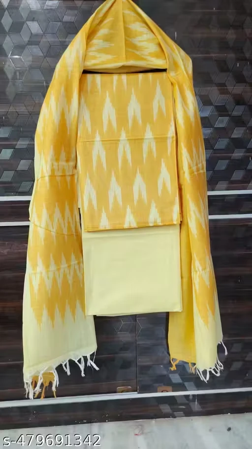 A R FABRICS ikat pattern design Handloom cotton suits & dress material
