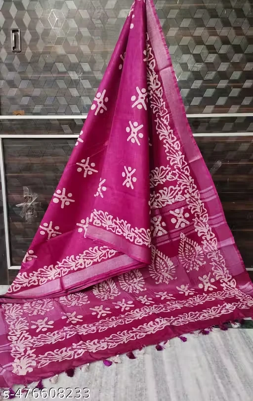 A R Fabrics batik print saree