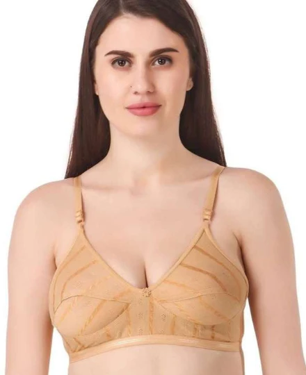 Goa Cotton Front Open Bra for Women Daily Use | Non-Padded, Non-Wired | Sweat Absorbent Seamless Bra | Full Coverage Regular Wear | Twin Hook Adjuster Size 32B