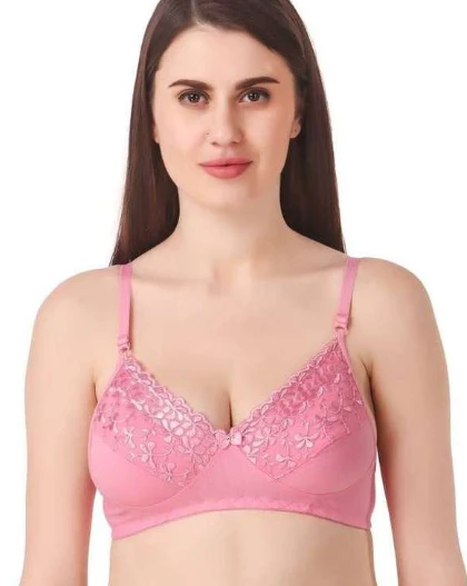 Lotus Wirefree Encircled Cotton Shape & Support Non Padded Bra for Women Size 32B