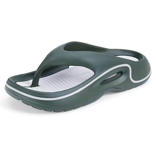 EXTRA SOFT Men's Premium Slippers with Soft Acupressure Foot Massager for Adult | Comfortable & Light Weight| Stylish & Anti-Skid | Casual Waterproof & Everyday Flip Flops for Gents & Boys