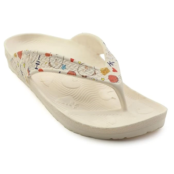 Casual Slipper For Women - Beige | Slip-on/Flip Flops - Durable and Lightweight | Comfortable and Soft Outsole for Everyday Wear - Stylish Footwear & Cushioned Footbed Size 8