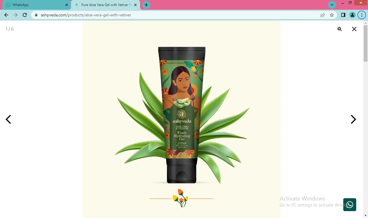 ASHPVEDA Aloe Vera & Vetiver Fresh Hydrating Gel ✦ Lightweight daily hydration ✦ Cooling non-sticky texture ✦ Skin-balancing feel ✦ Ideal for oily–combination skin