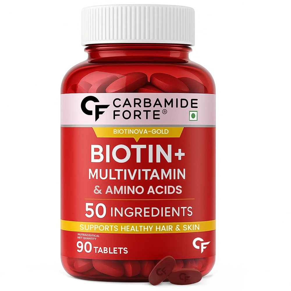 Biotin Tablets for Hair Growth | Biotin Supplement with 50 Multivitamin Ingredients for Women & Men | Hair Supplements for Women & Men | Hair Growth Tablets - 90