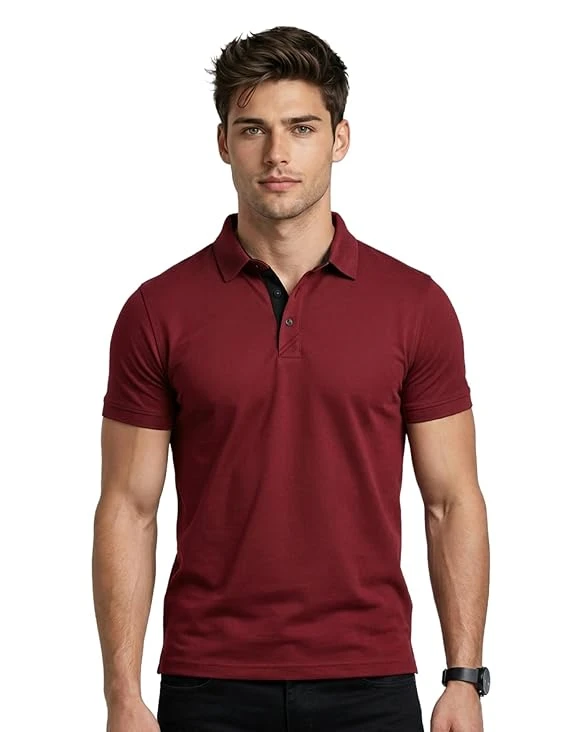 Collar Tshirts | Half Sleeves Plain-Regular Fit | Dryfit Solid Polo T-Shirt | Sports wear Casual Tees | Moisture Wicking Activewear | Lightweight Quick Dry Gym & Running Polo
