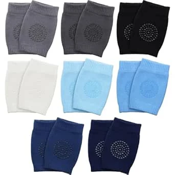 8 Pairs Unisex Baby Crawling Anti-Slip Knee Pads Toddler Knee Protectors Learn to Crawl Socks Leg Warmers