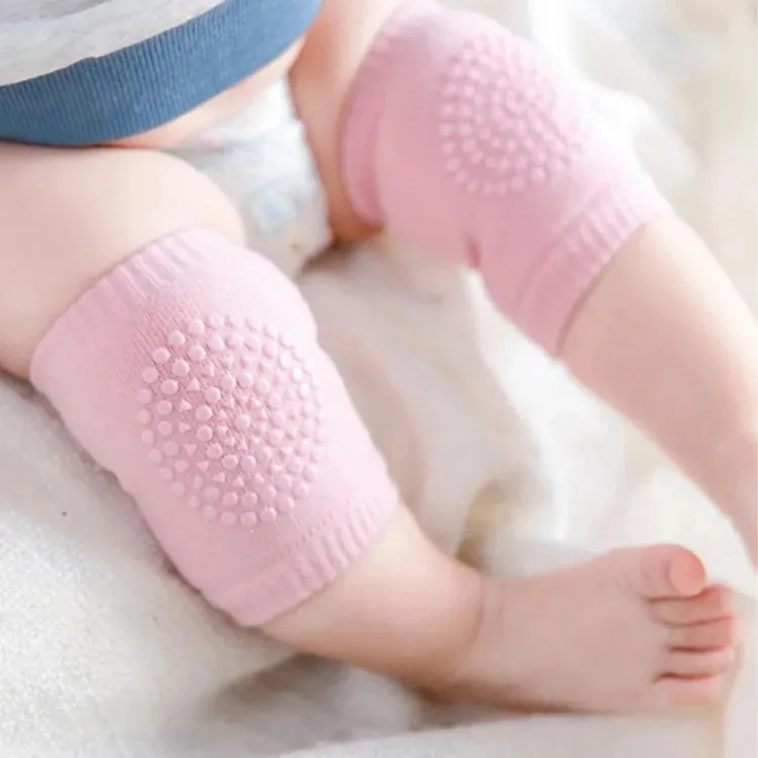 Baby Knee Pads Set of 2 Pairs for Toddlers | Elbow & Knee Protector with Anti-Slip Silicone Dots | Soft, Stretchable & Breathable Support for Crawling & Walking (Assorted)