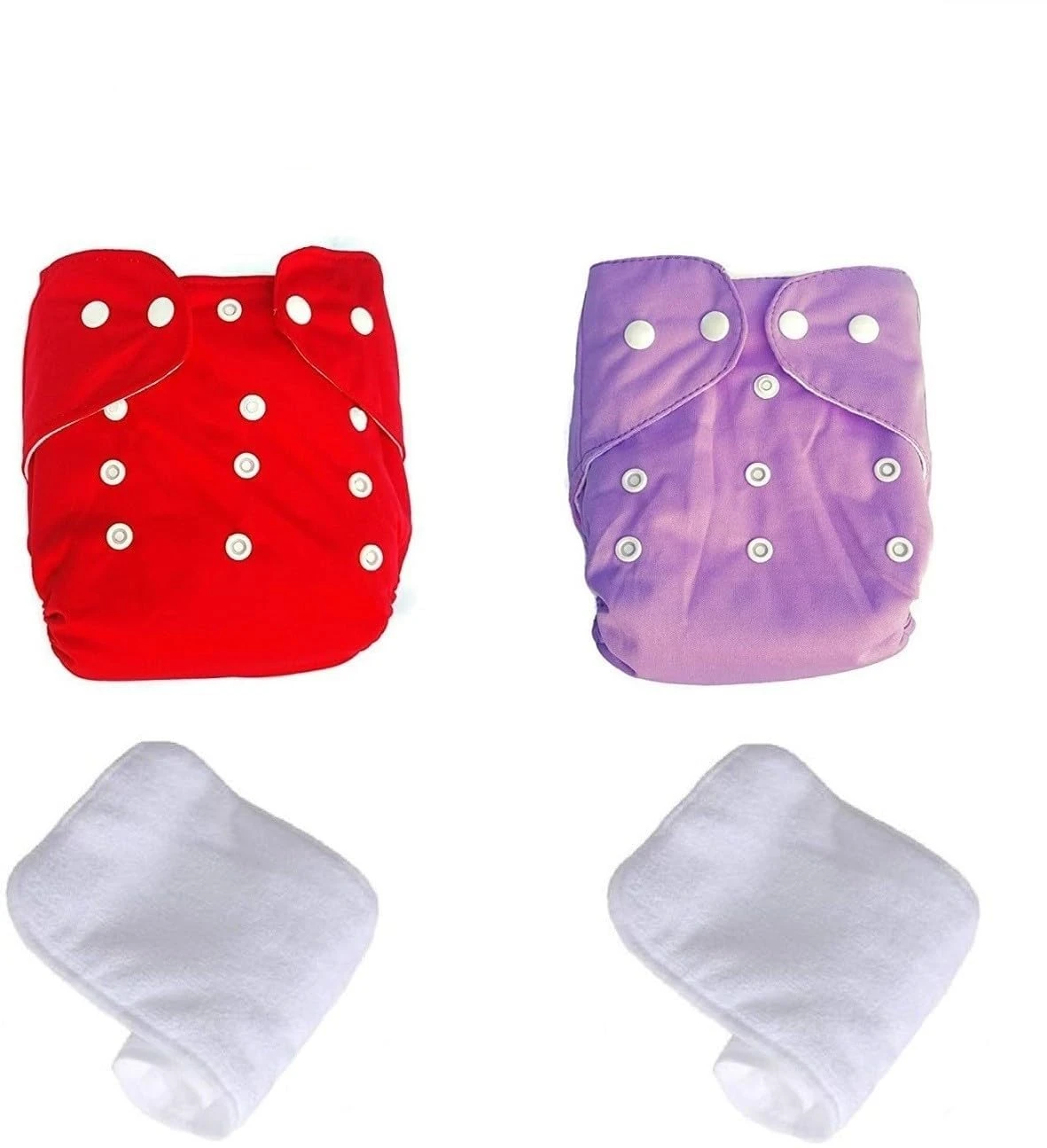 cloth diapers for babies | baby cloth diapers | washable, reusable diaper for new born baby, 0 to 3 years | Pack of 2 cloth diaper with pack of 2 Inserts Pads
