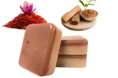 Sandalwood & Saffron Magic Soap For Glowing Brightening And Refreshing Skin | Chandan & Kesar Bath Soap | Natural & Handmade Soap | Bathing Bar | Deeply clean pores and remove dirt and grime | Paraben Free | Men & Women (Pack Of 1* 100gm)
